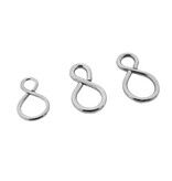 S-haken Recht Staal Vernikkeld 100 stuks