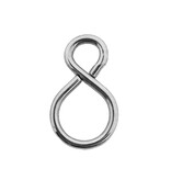 S-haken Recht Staal Vernikkeld 100 stuks