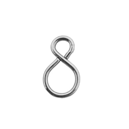 S-haken Recht Staal Vernikkeld 100 stuks