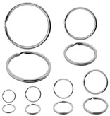 Staal Vernikkelde Zilverkleurige Sleutelringen / Splitringen - per 10 stuks
