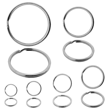 Staal Vernikkelde Zilverkleurige Sleutelringen / Splitringen - per 10 stuks