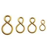 S-haken Recht Staal Vermessingd 100 stuks