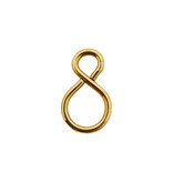 S-haken Recht Staal Vermessingd 100 stuks