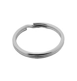 Platte Zilverkleurige Gehard Stalen Sleutelringen 10 stuks