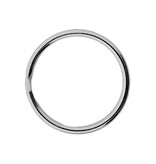 Platte Zilverkleurige Gehard Stalen Sleutelringen 10 stuks