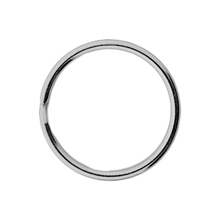 Platte Zilverkleurige Gehard Stalen Sleutelringen 10 stuks