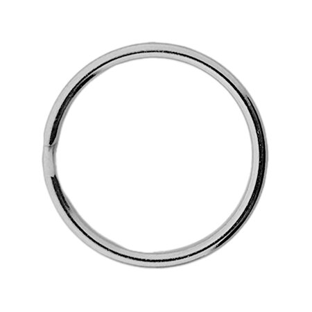 Platte Zilverkleurige Gehard Stalen Sleutelringen 10 stuks