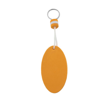 Blanco drijvende sleutelhanger 50x90mm oranje - per 1 stuk