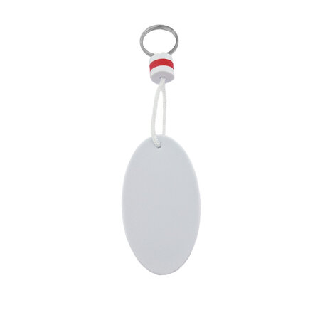 Blanco drijvende sleutelhanger 50x90mm wit - per 1 stuk
