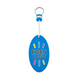 Drijvende sleutelhanger met bedrukking 50x90mm blauw - per 1 stuk