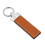 CombiCraft Leren sleutelhanger of Kunstleren sleutelhanger in 116 x 30mm inclusief de ring en voorzien van een brandopdruk, één of twee zijden.