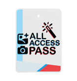 Event badge met eigen logo van PET 74,2x105mm - vanaf 10  stuks