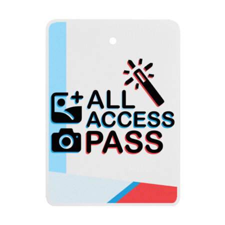 Event badge met eigen logo van PET 74,2x105mm - vanaf 10  stuks