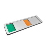 Schuifbordje Beschikbaar - Welkom, even kloppen - Niet storen in een kunststof profiel ca. 178x50mm - per 1 stuk