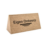 Tafelbordje van eikenhout 110x57mm met eigen ontwerp - per 1 stuk