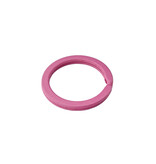 Platte Roze Stalen Sleutelringen 10 stuks