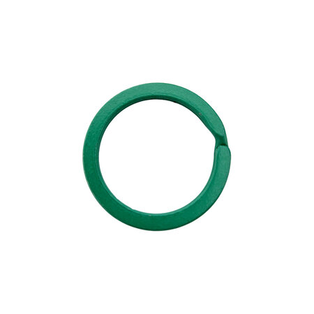 Platte Groene Stalen Sleutelringen 10 stuks