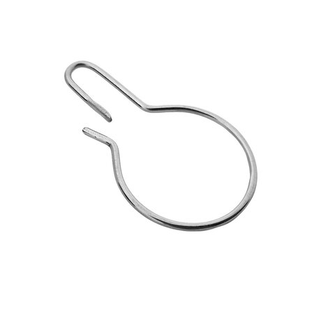 Clipgesloten Ringen - RVS (edelstaal) - labelhouder per 25 stuks