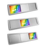 Schuifbordje met drie vlakken in een kunststof profiel ca. 178x50mm - per 1 stuk