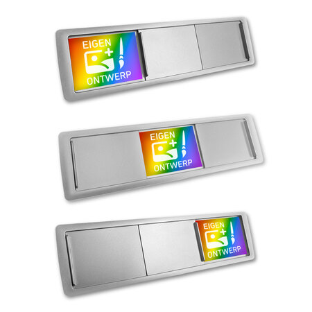 Schuifbordje met drie vlakken in een kunststof profiel ca. 178x50mm - per 1 stuk