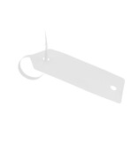 Blanco autolabel of werkplaatslabel met rattenstaart 190x37mm beschrijfbaar wit - per 500 stuks