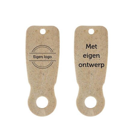 CombiCraft Caddy-Key winkelwagenmunt met eigen ontwerp gemaakt van houtvezel en biologisch afbreekbaar - per 100 stuk