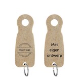 Sleutellabel E8 met eigen ontwerp gemaakt van houtvezel en biologisch afbreekbaar - per 1 stuk