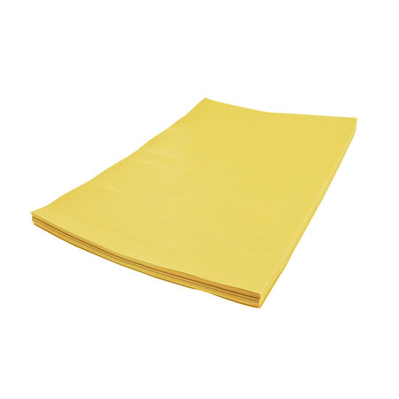 Blanco autolabel of werkplaatslabel met rattenstaart 190x37mm beschrijfbaar geel - per 500 stuks