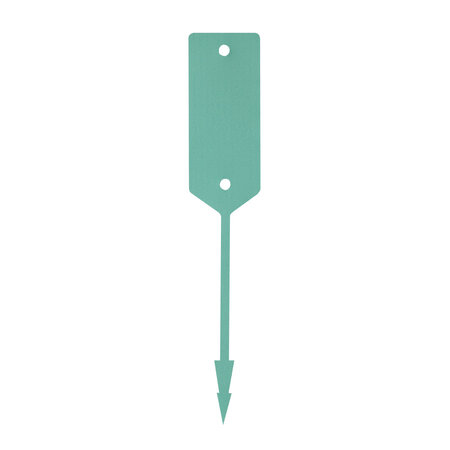 Blanco autolabel of werkplaatslabel met rattenstaart 190x37mm beschrijfbaar groen - per 500 stuks