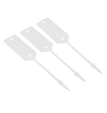 Blanco autolabel of werkplaatslabel met rattenstaart 190x37mm beschrijfbaar wit - per 500 stuks