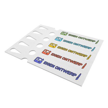 CombiCraft Sleufetiketten met eigen ontwerp 250x38mm  - per 200 etiketten