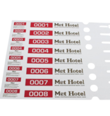 CombiCraft Sleufetiketten met eigen ontwerp en nummering 250x25mm met afscheurstrook - per 200 etiketten