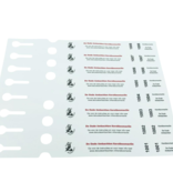CombiCraft Sleufetiketten met eigen ontwerp en nummering 250x25mm met afscheurstrook - per 200 etiketten