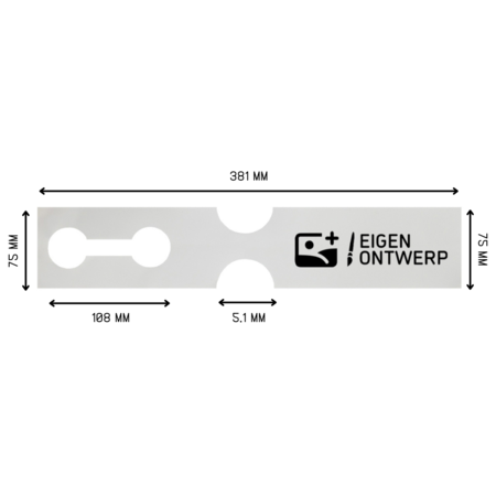 CombiCraft Sleufetiketten giant met jouw eigen ontwerp 381x75mm - per 100 etiketten