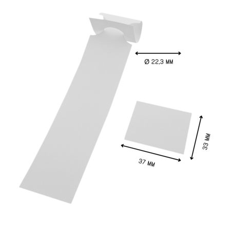 CombiCraft Blanco sleufetiketten 250x33mm met afscheurstrook voor laserprinters wit - per 198 etiketten