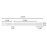 CombiCraft Blanco sleufetiketten 250x20mm met afscheurstrookje voor laserprinters wit - per 200 etiketten