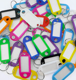 Sleutellabels met inschuifpapier 48x22mm in een kleurenmix - per 100 stuks