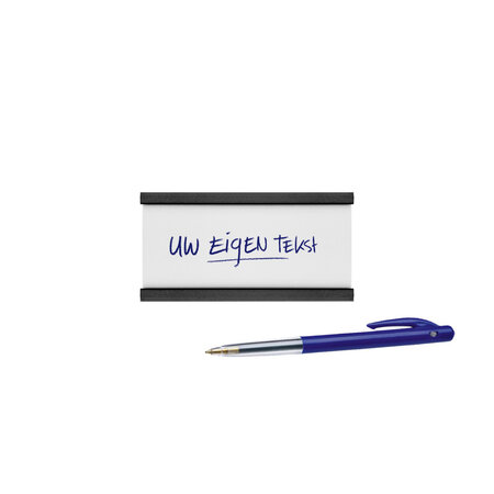 Magnetische etikethouder 50x25mm inclusief papierstrook - per 1 stuk