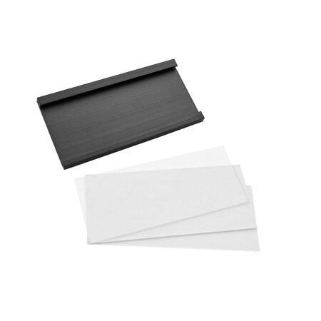 Magnetische etikethouder 50x25mm inclusief papierstrook - per 1 stuk