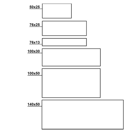 Magnetische etikethouder 100x30mm inclusief papierstrook - per 1 stuk