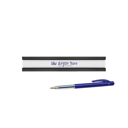 Magnetische etikethouder 76x13mm inclusief papierstrook - per 1 stuk