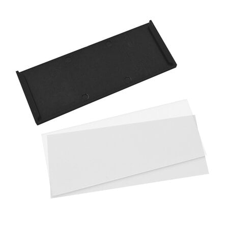 Zelfklevende etikethouders of labelhouders 75x30mm van kunststof - per 1 stuk