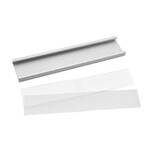 Zelfklevende etikethouders of labelhouders 65x15mm smal van aluminium - per 1 stuk