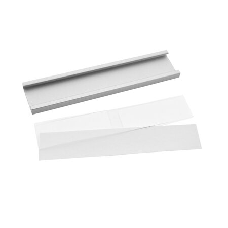 Zelfklevende etikethouders of labelhouders 65x15mm smal van aluminium - per 1 stuk