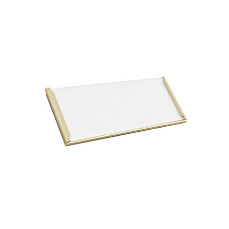 Zelfklevende etikethouders of labelhouders 75x30mm van aluminium - per 1 stuk