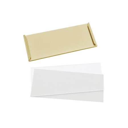 Zelfklevende etikethouders of labelhouders 75x30mm van aluminium - per 1 stuk
