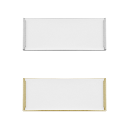 Zelfklevende etikethouders of labelhouders 75x30mm van aluminium - per 1 stuk