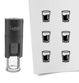 Stempel of stempeltje van een glas water 10mm rond - per 1 stuk