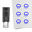 Stempel of stempeltje regen 10mm rond  - per 1 stuk