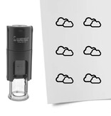 Stempel of stempeltje bewolkt 10mm rond  - per 1 stuk